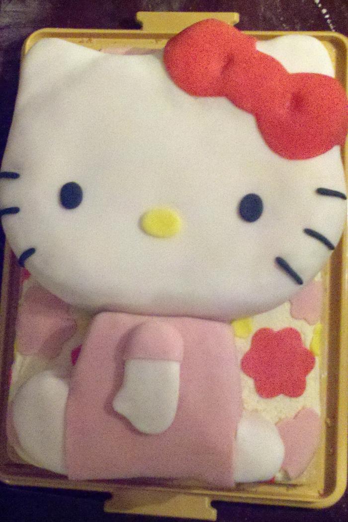 my first Hello Kitty cake