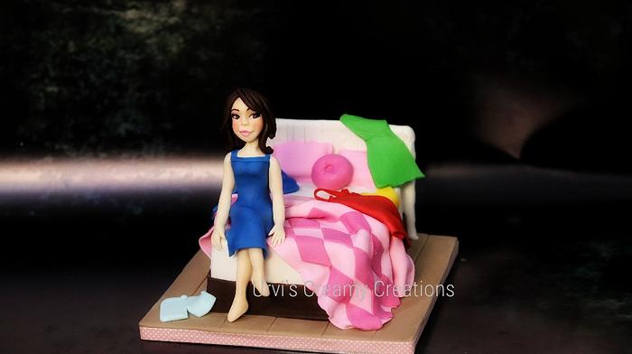 Bed theme cake