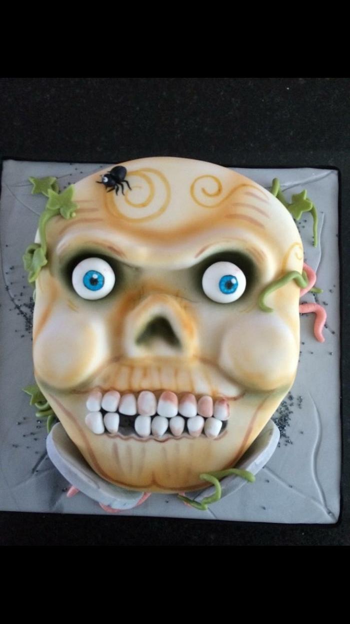 Halloween skeleton cake