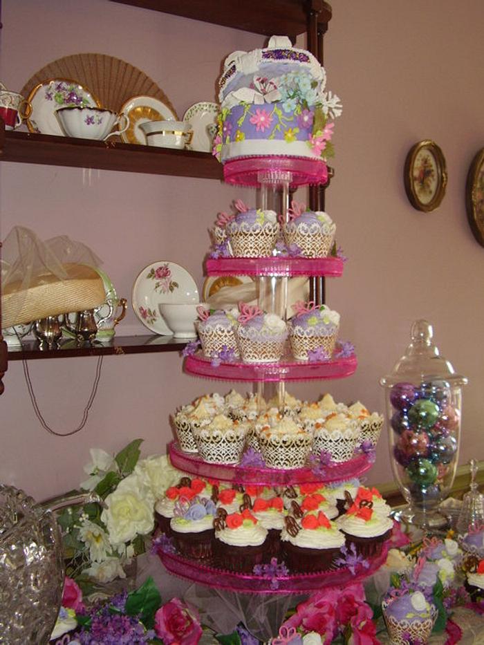 Cupcake tower by Enchanted Cakes 