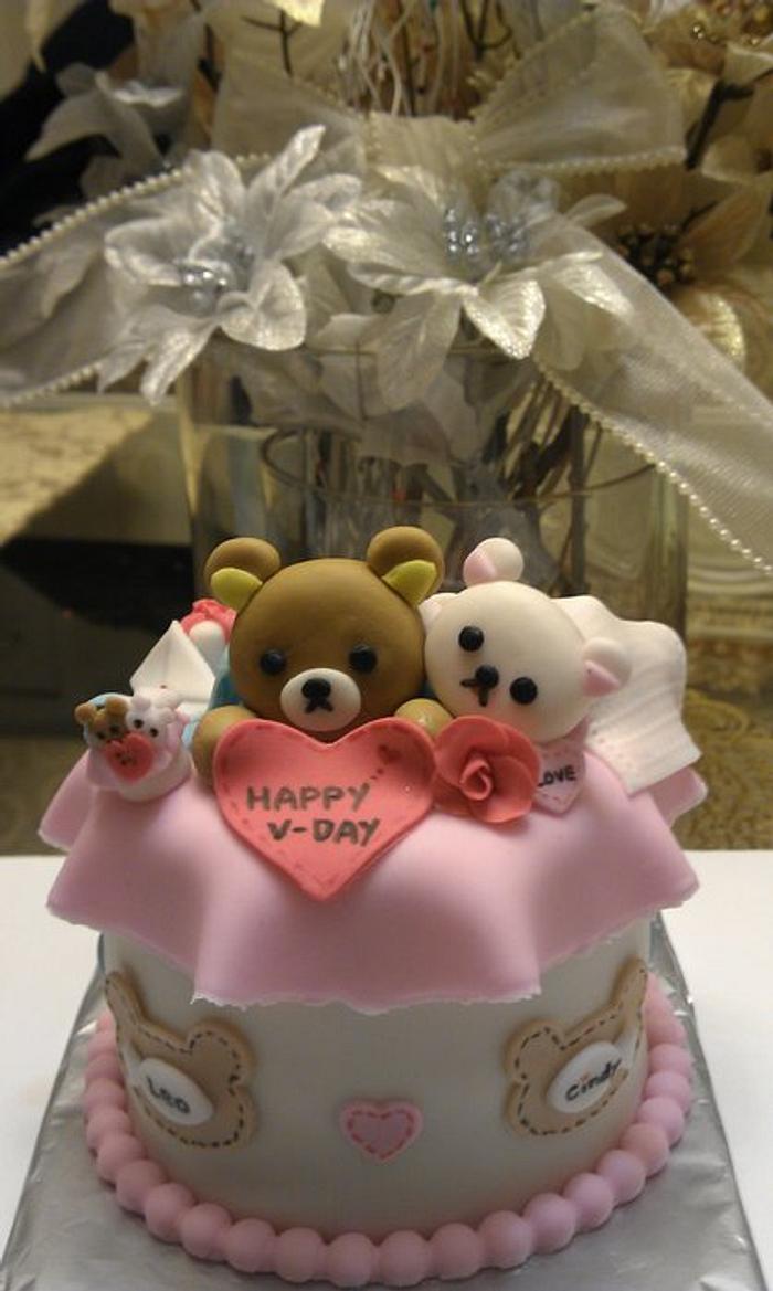 rilakkuma valentine's day cake