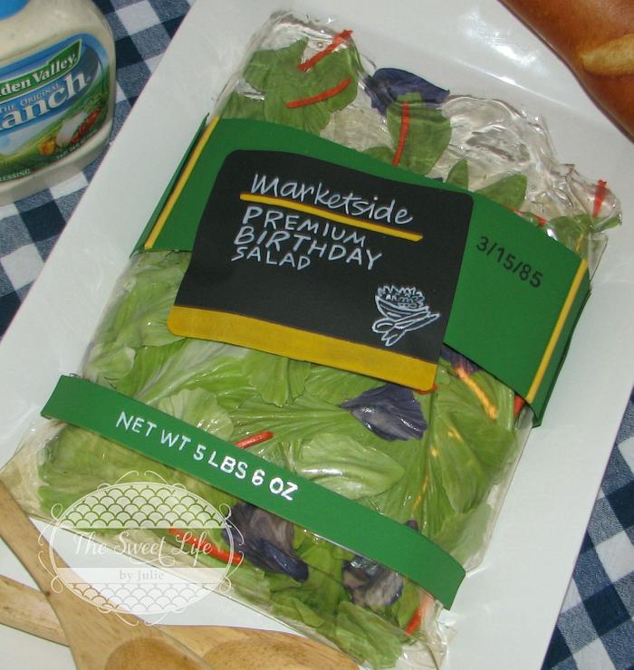 Bag of Salad CAKE! YES, it is really a CAKE!!