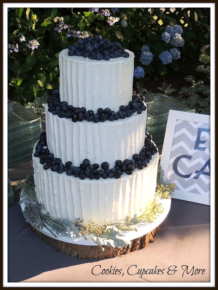 Blueberry wedding cake