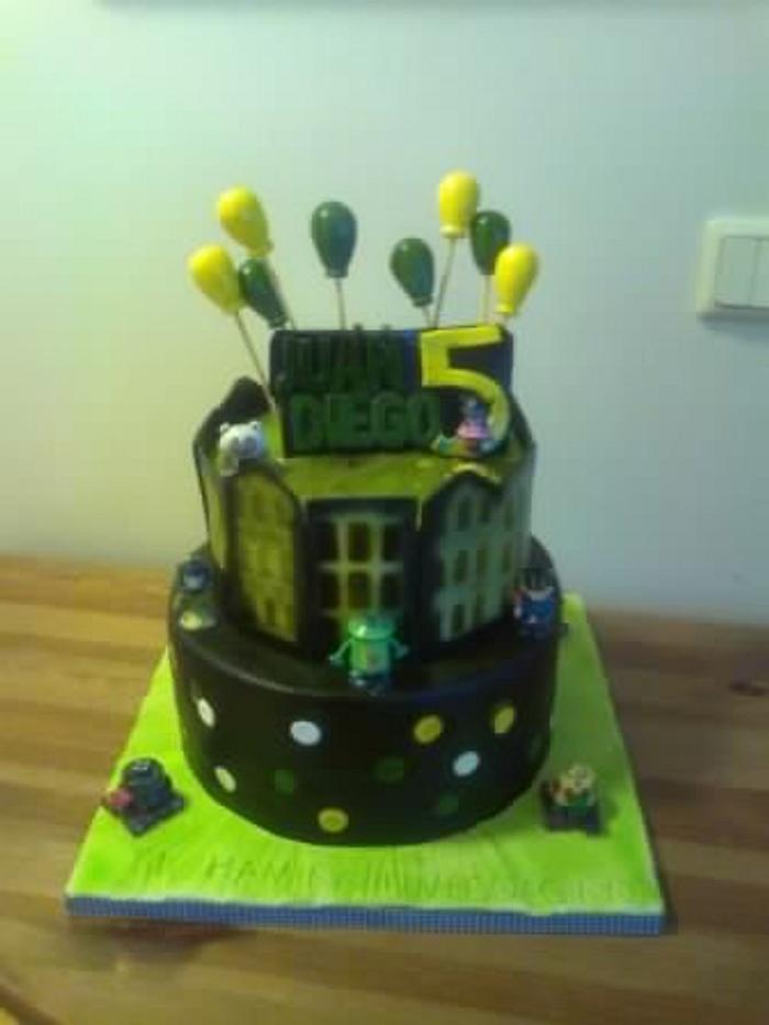 alien invasion themed cake