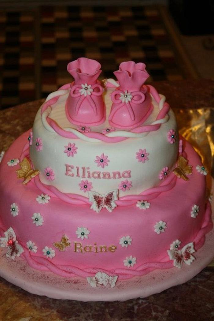 Pink and White Cake