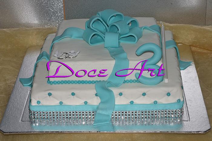 3rd wedding anniversary cake