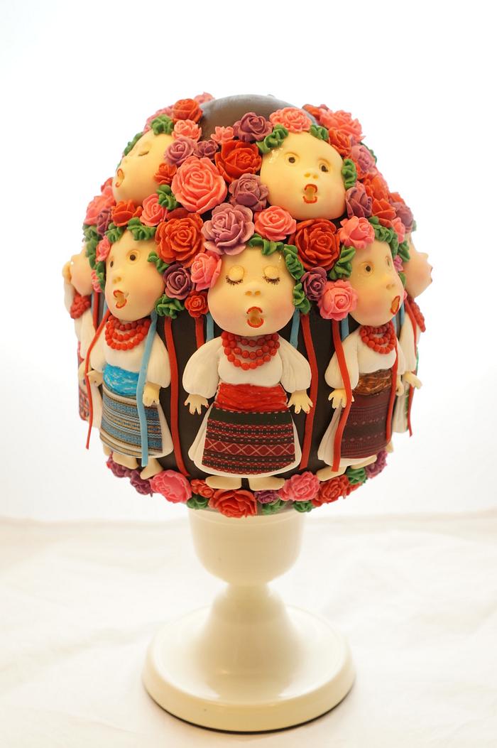 Easter Egg cake.  Eugenia Gapchinska "Хор имени Веревки"