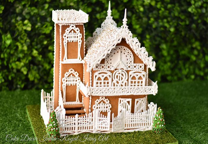 Gingerbread house with Vegan Royal Icing