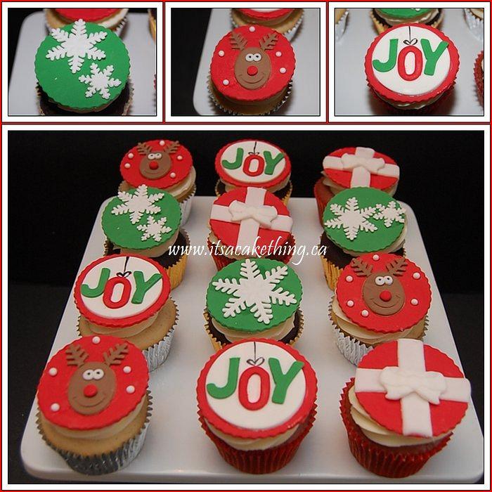 Christmas JOY & REINDEER Cupcakes 