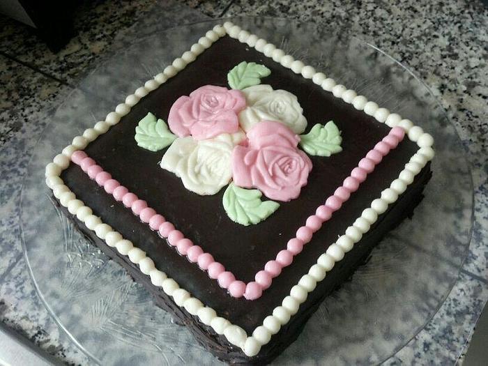 My first cake before wilton course  