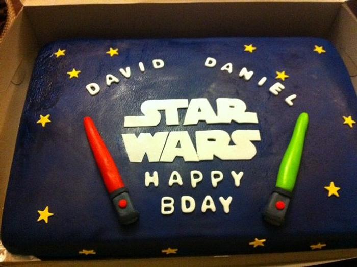 Star Wars sheet cake