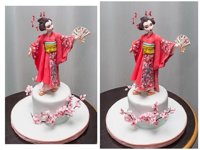 japanese geisha cake