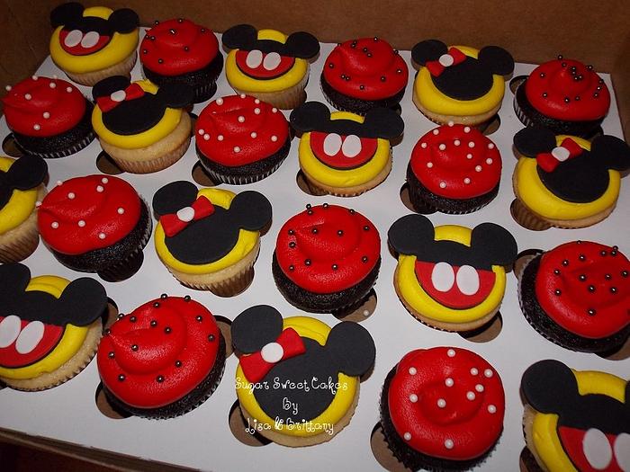 Minnie & Mickey Cupcakes