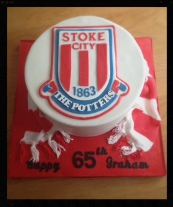 stoke city football cake