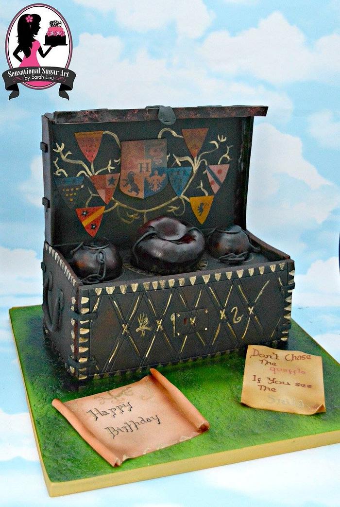 Quidditch themed cake (Harry Potter)