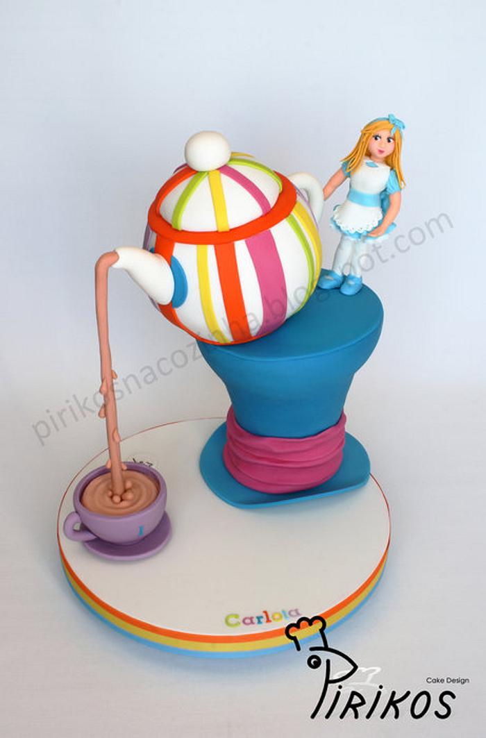 Alice Tea time party cake