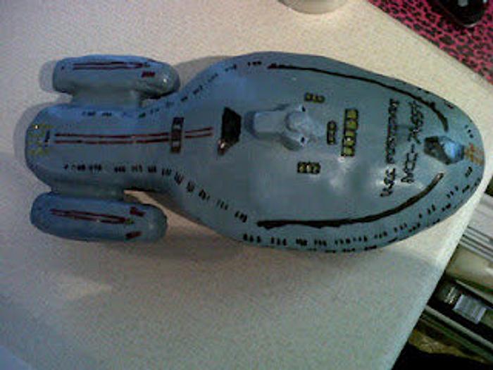 Shaped Star Trek Ship Cake