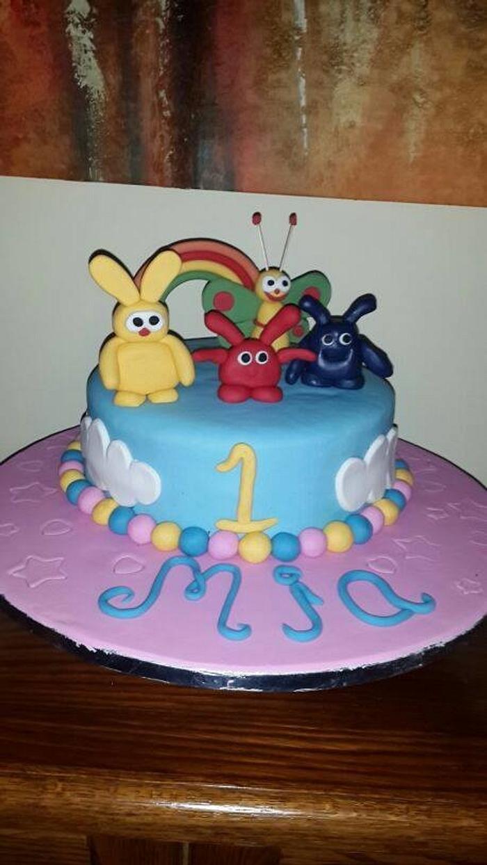 Baby TV Cake for 1yr old Mia,,,