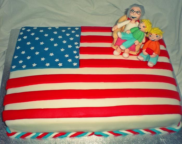 American Flag Cake (4th of July Cake) | Baked Bree