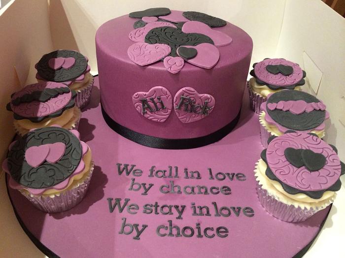 Purple Valentine's Day Cake