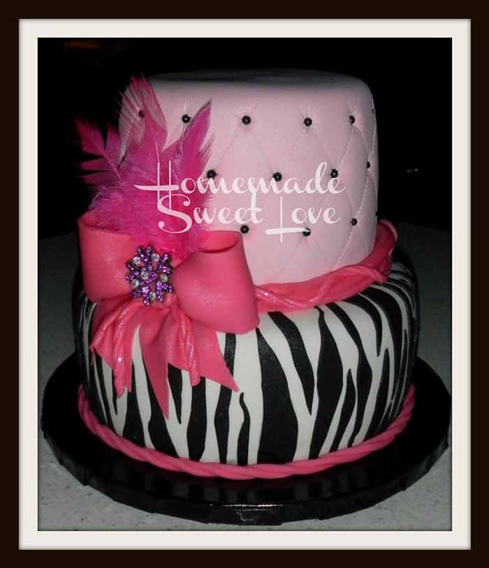 Zebra and lots of pink !!