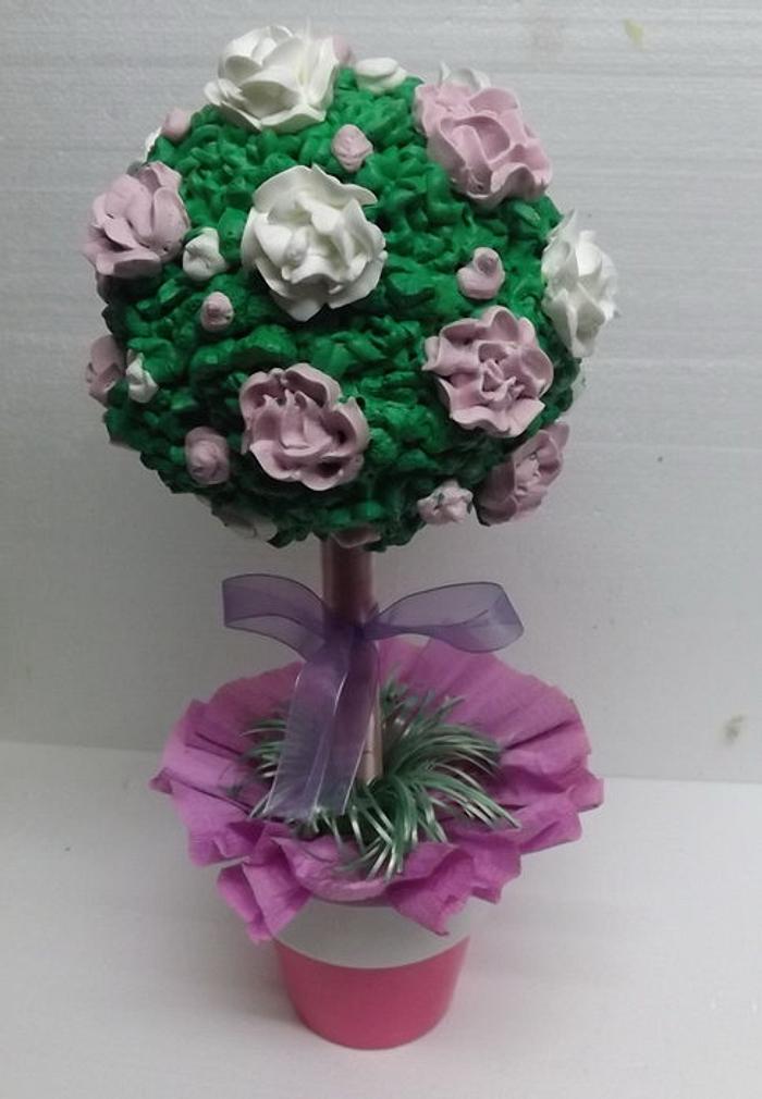 Rose Cupcake Topiary