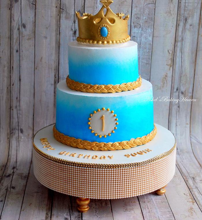 Whipped cream prince theme cake