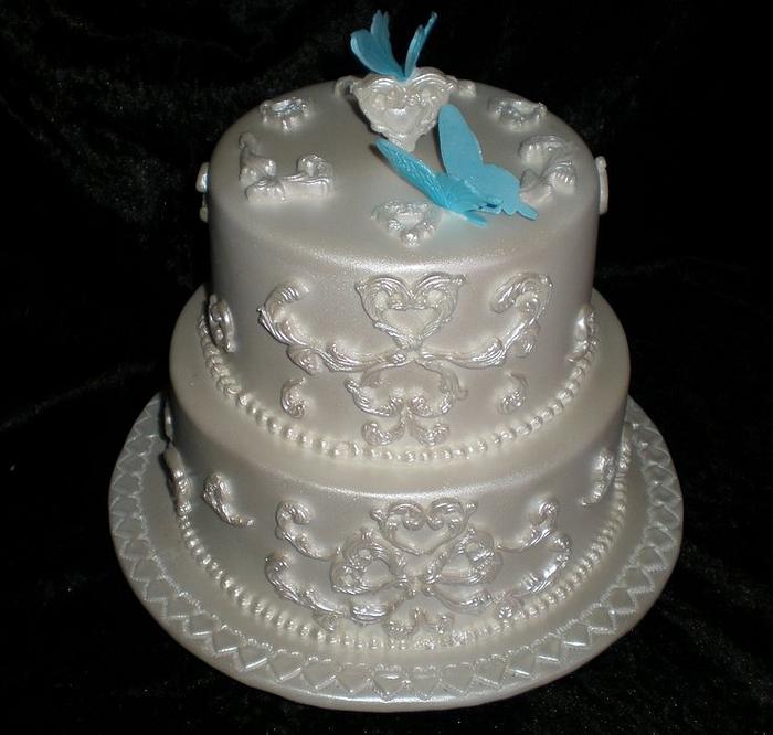 Small 2 tier Wedding Cake