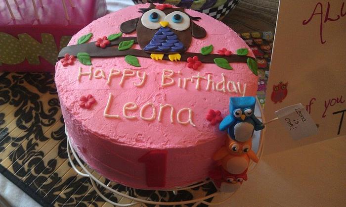 Owl Birthday Cake and Treats