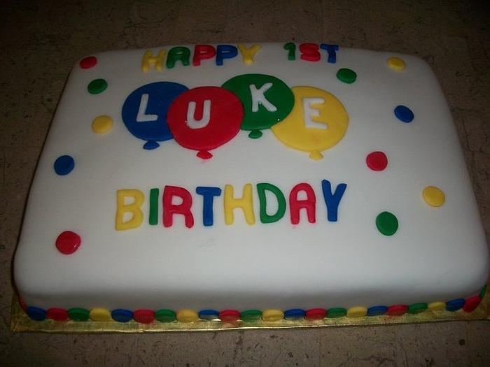 Simple Balloon Birthday Sheet Cake