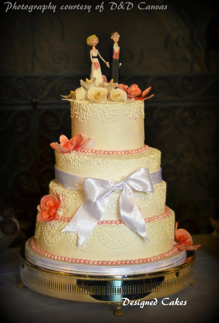 Four tier wedding cake