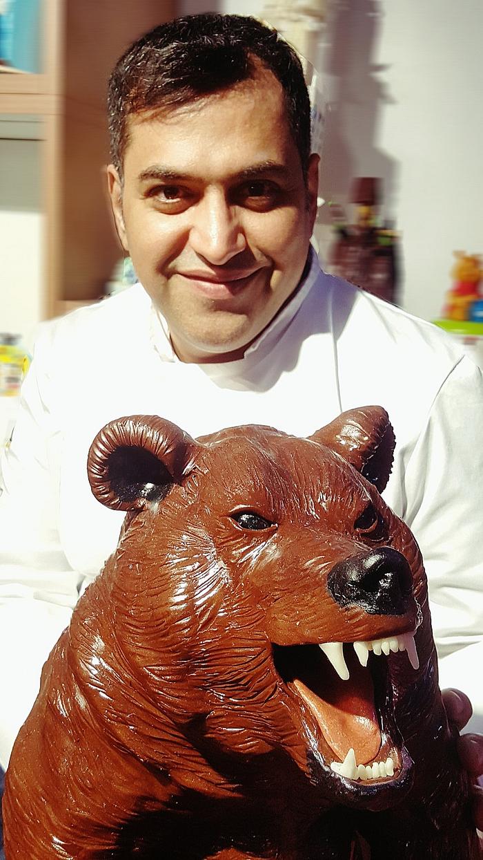 Bear chocolate show piece 