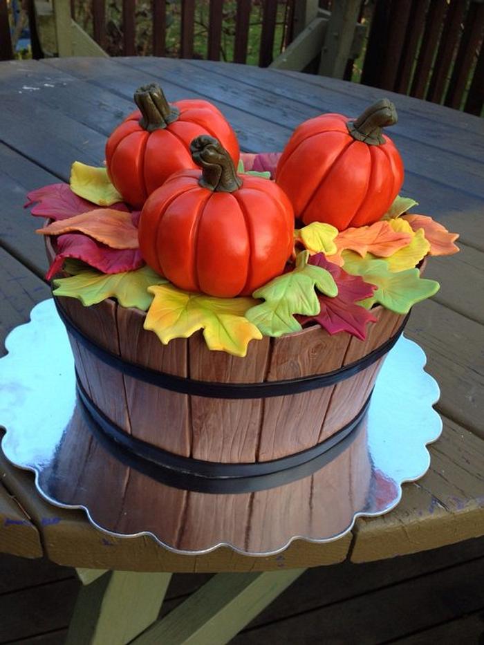 Autumn Pumpkins - Decorated Cake by Kathy Hnizdo - CakesDecor