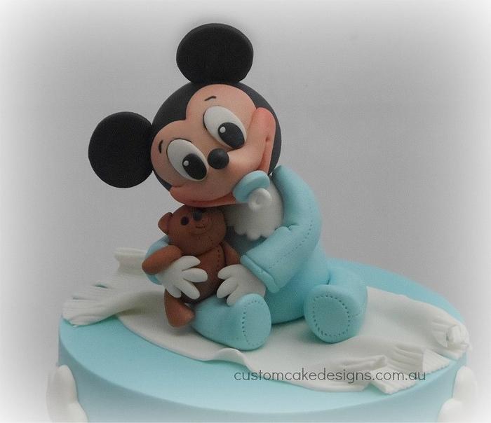 Baby Mickey Baby Shower Cake