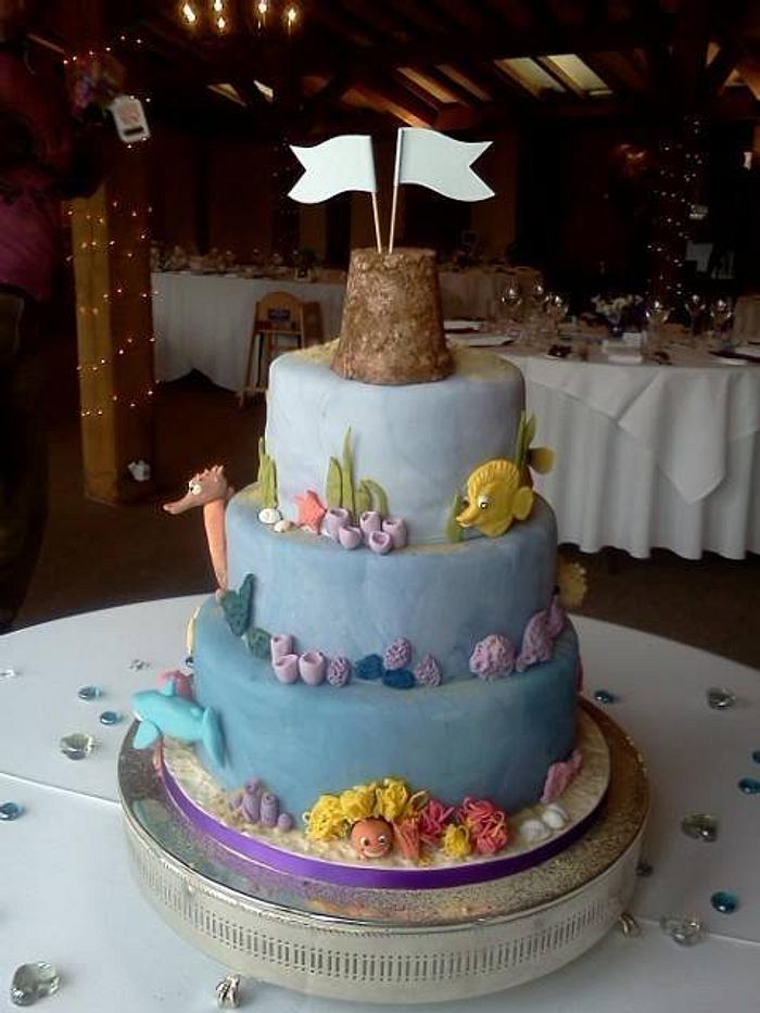 Finding Nemo inspired Wedding Cake