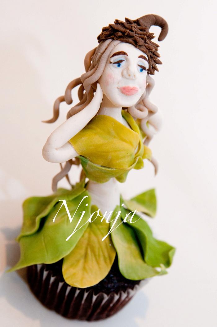 Acorn Elf Cupcake