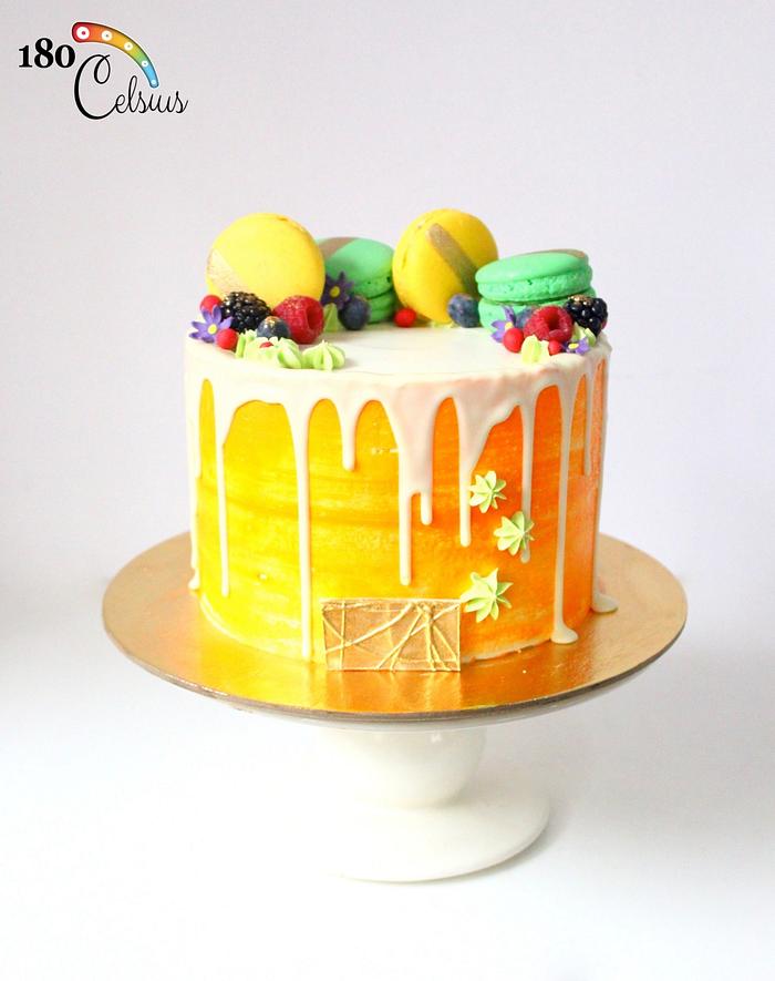 Orange Dripped Cake