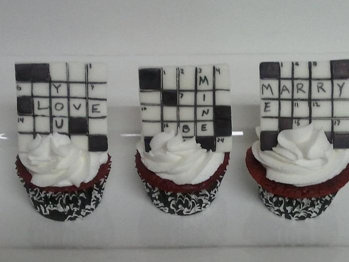 Crossword Puzzle Cupcakes