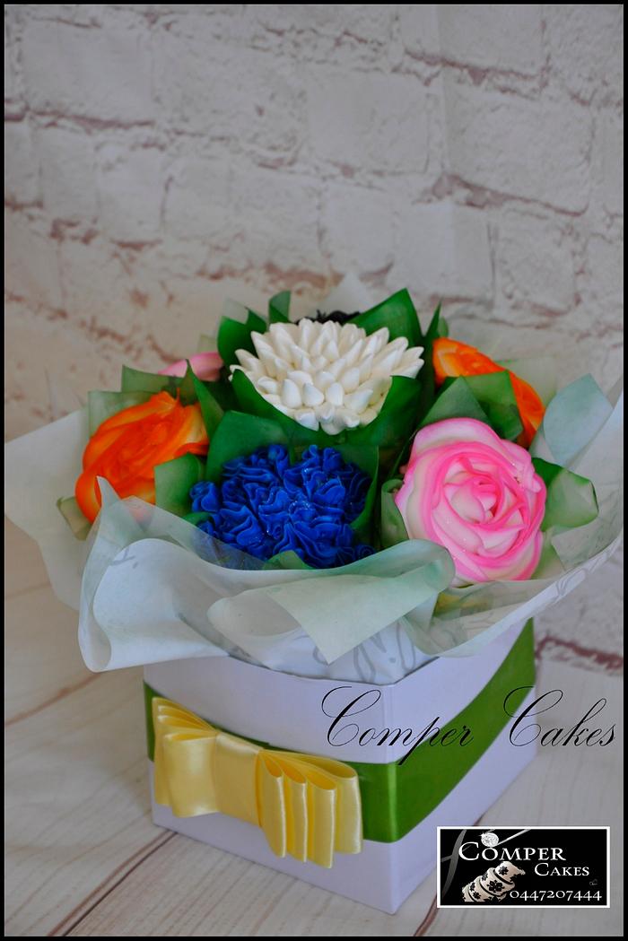 Flower Bouquet Cupcakes 