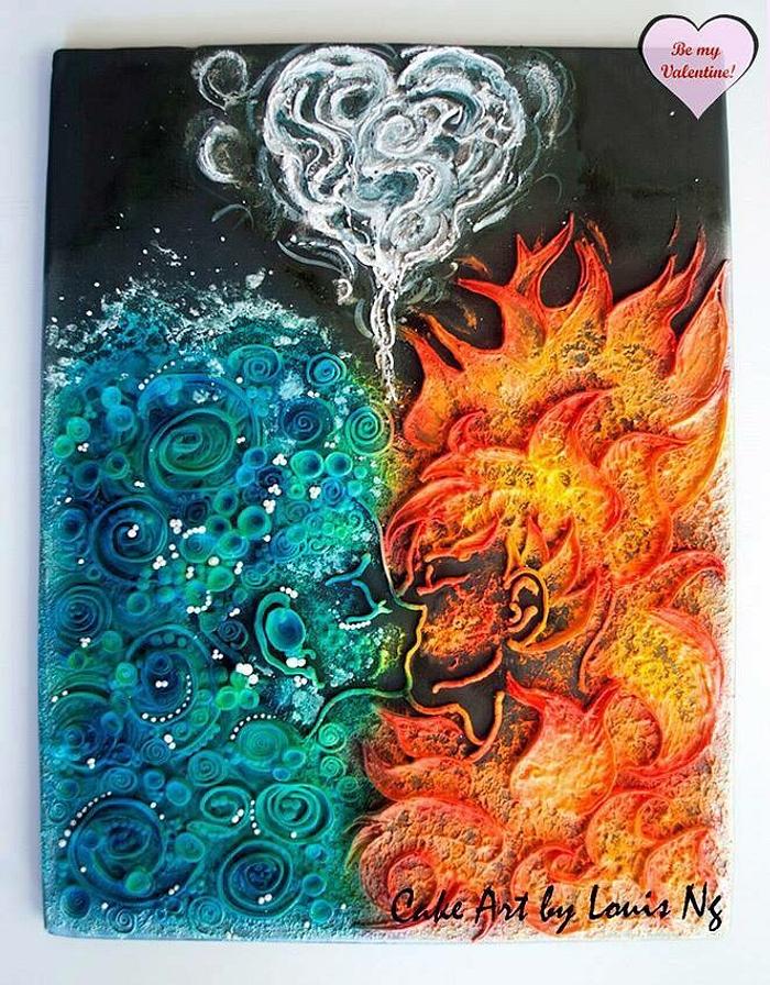Water and Fire's kiss of love