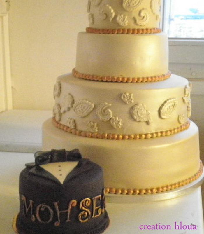 gâteau"wedding cake ivory"
