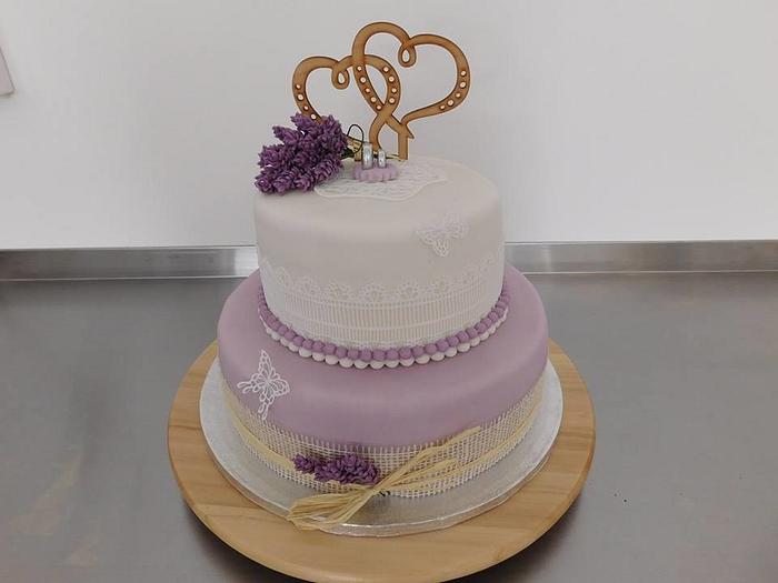Wedding lavender cake