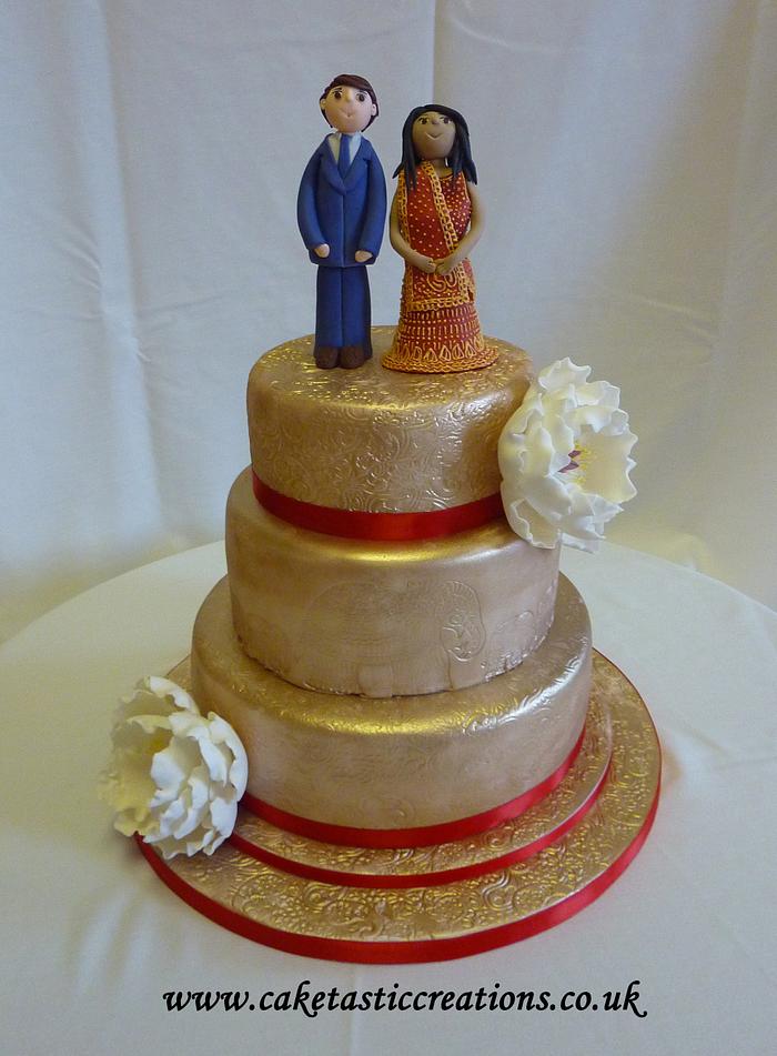 Indian Inspired wedding Cake