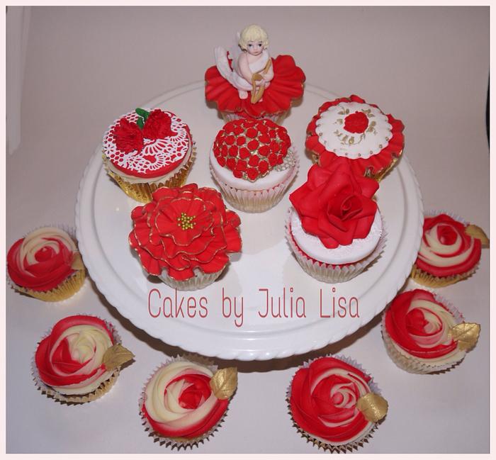 Valentines Cupcakes with Cupid