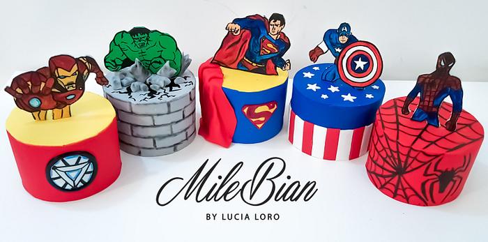 Superhero Mini Cakes