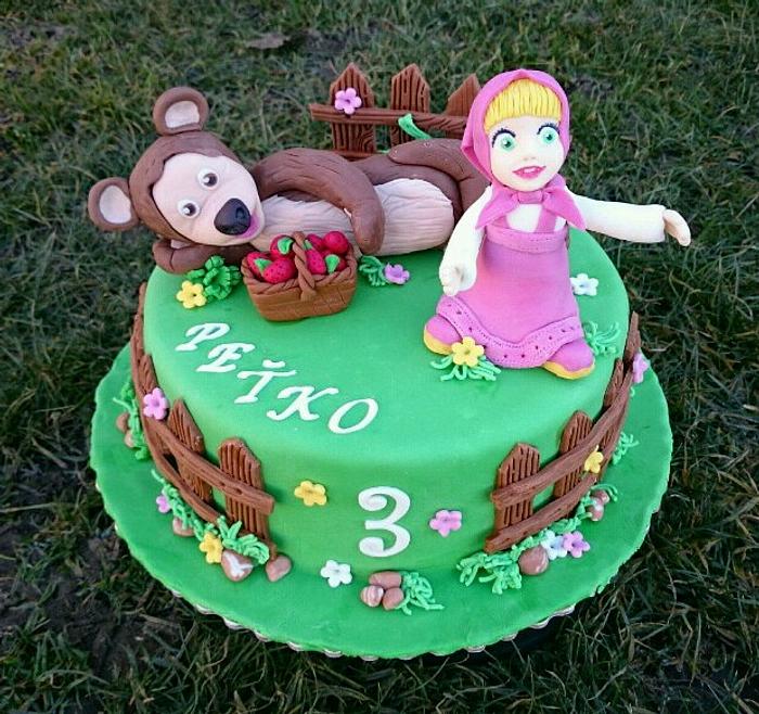 Masha and the Bear cake