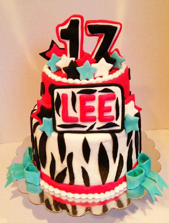 Zebra Birthday Cake