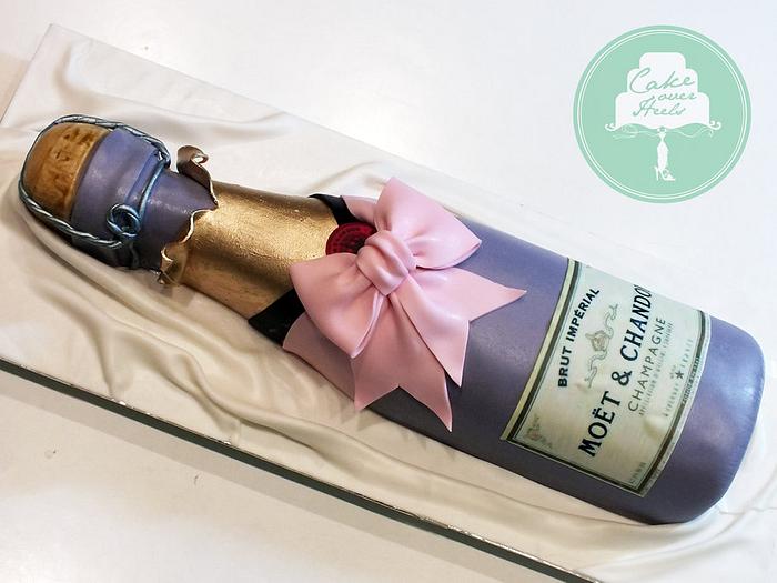 Violet Champagne Bottle