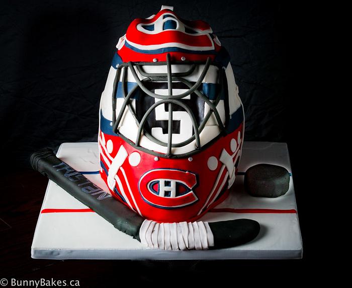 Montreal Canadiens Goalie Helmet Cake
