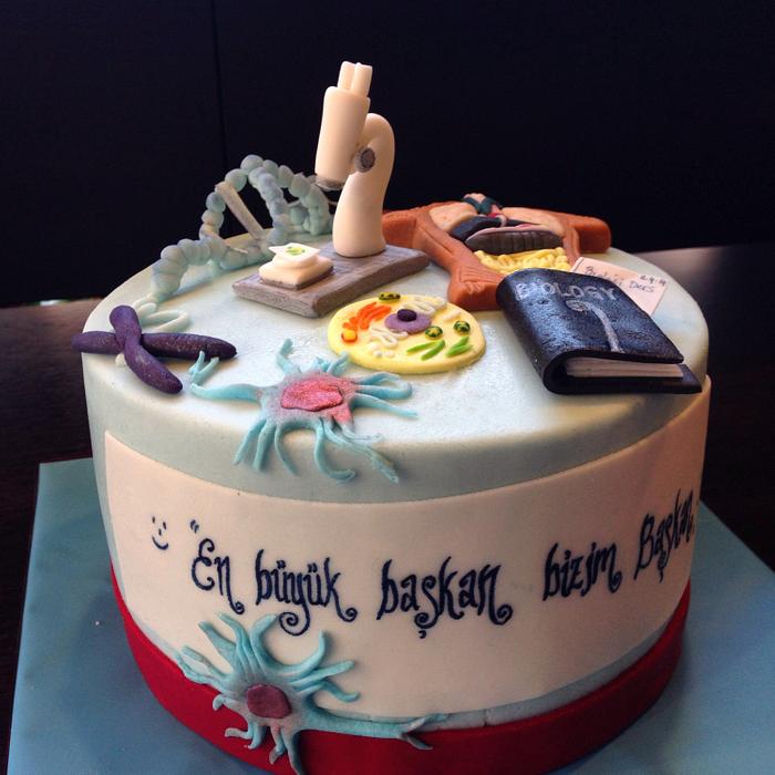 Birthday cake for a biology teacher